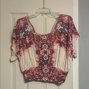 2/$18, 3/$27 Free People pink white crop top T back